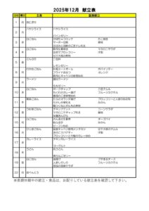 HP 202512献立表のサムネイル